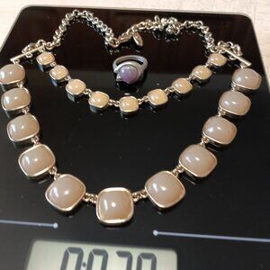 Ann Taylor necklace with amethyst ring